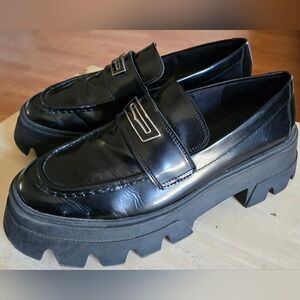 Sz 10 Women's Aldo Grandwalk Heavy Lug Sole Loafers